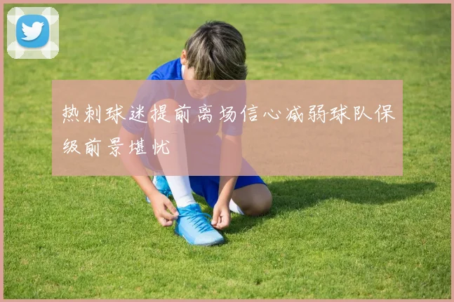 热刺球迷提前离场信心减弱球队保级前景堪忧