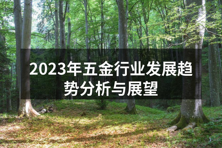 2023年五金行业发展趋势分析与展望