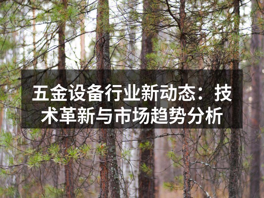 五金设备行业新动态:技术革新与市场趋势分析